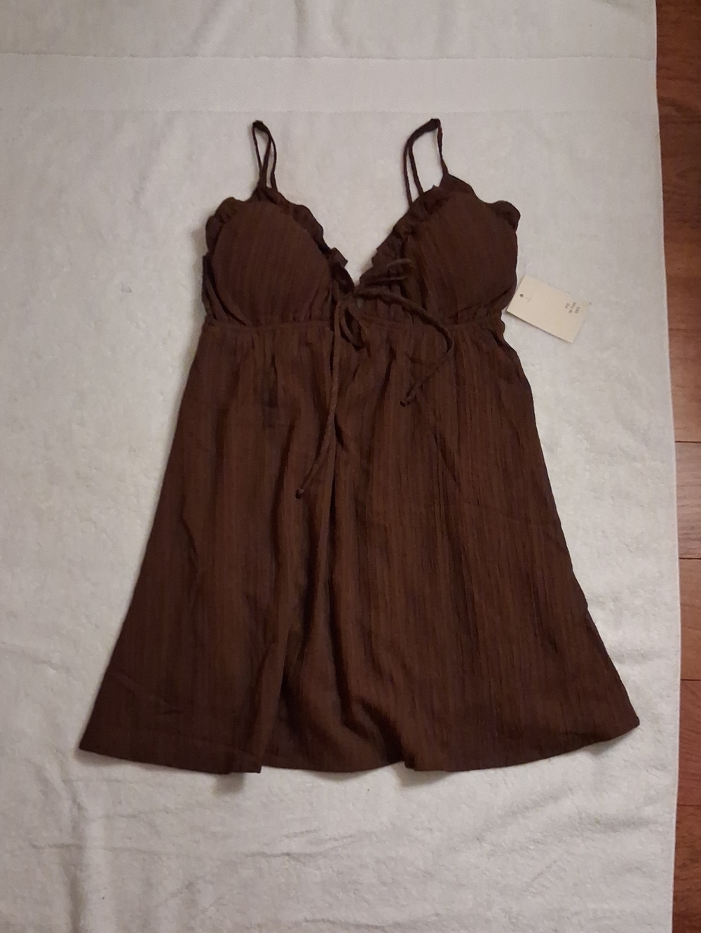 Brown Spaghetti Strap Dress Women’s Top M NWT